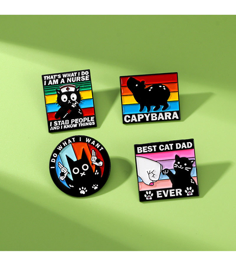 All Seasons Season Cute Pin Animal Cartoon Letter Alloy Enamel Unisex Brooches
