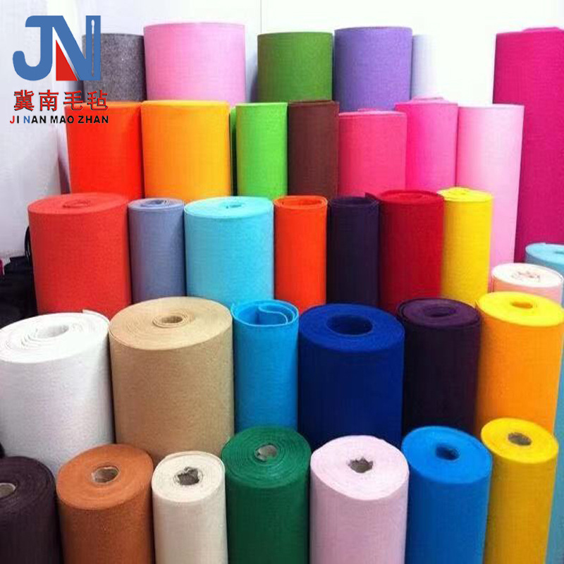 冀南毛毡生产供应工艺品用化纤毛毡 箱包用化纤毛毡 彩色毛毡布