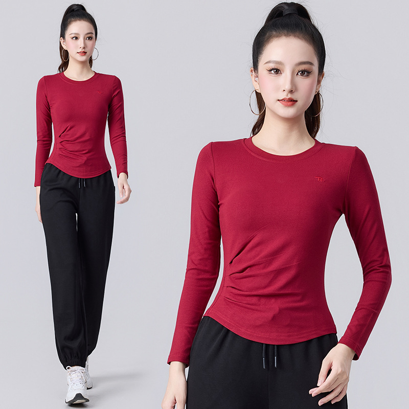 Autumn Square Dance Clothing New Set Sports Fitness Team Outdoor Running Casual Wear