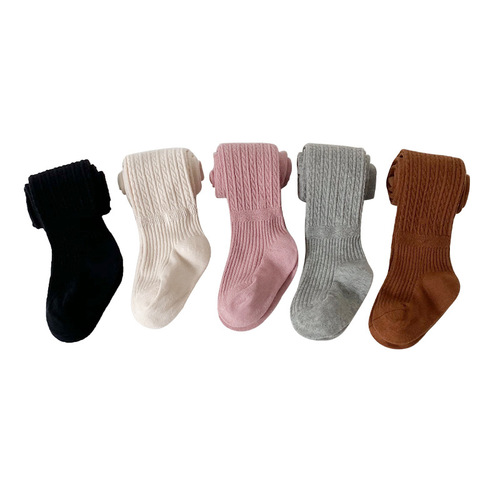 Children's one-piece pantyhose set winter new Korean version plain color children leggings wholesale dropshipping