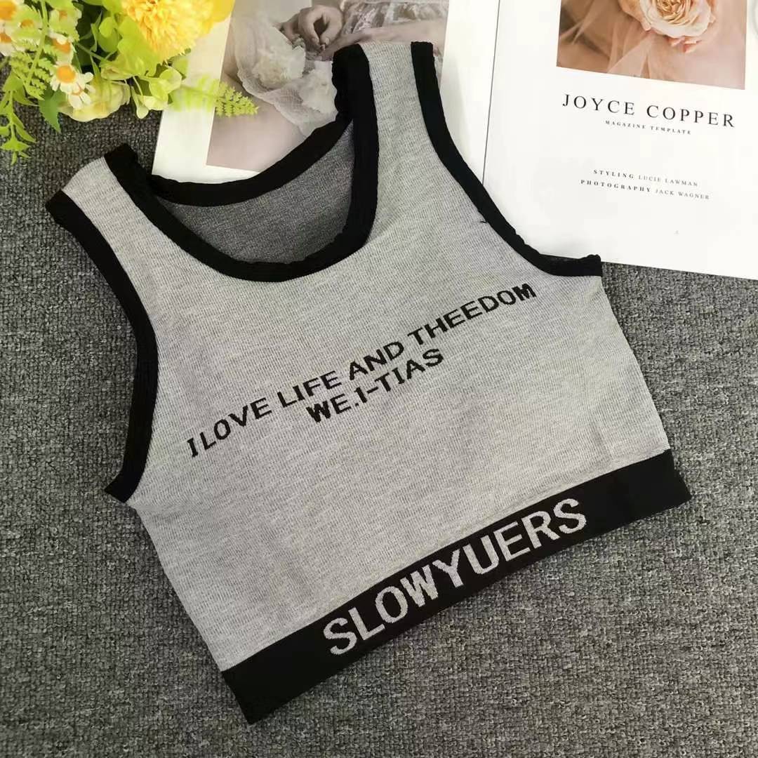 Nueva taza fija sin costuras de alta calidad, chaleco de dama sin anillo de acero, bra de yoga, ropa interior deportiva, mujer al por mayor image 4