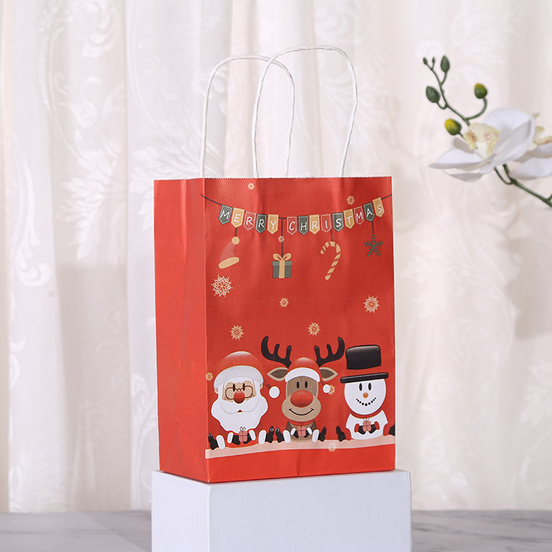 国境を越えたアマゾンの新しいクリスマスクラフト紙クリスマスシリーズのギフトバッグアマゾン専用|undefined