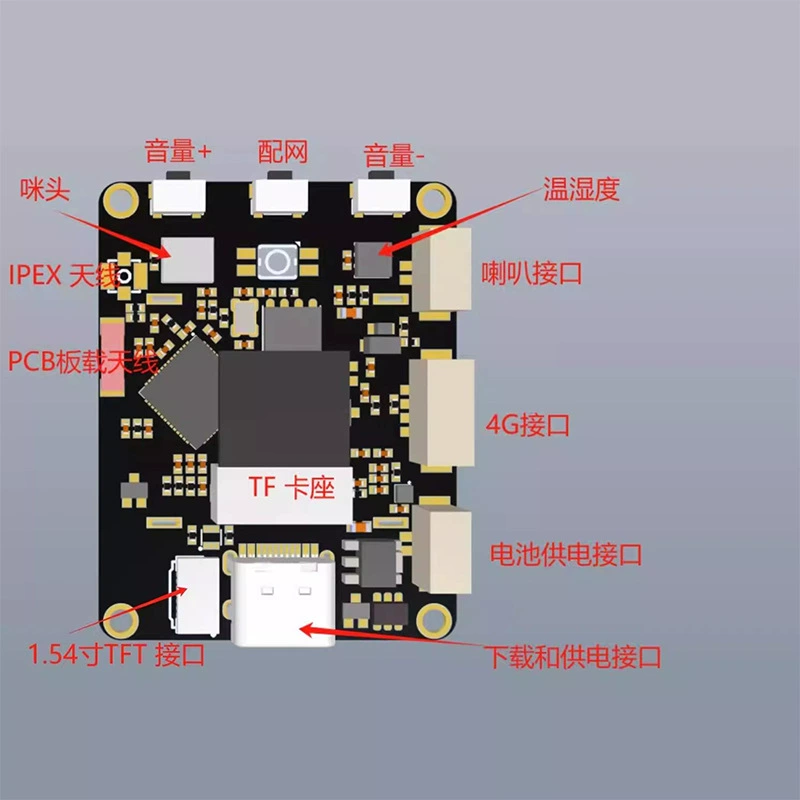 Набор для робота AI Xiaozhi (ESP32S3), цветной TFT-дисплей 1,54", голосовой чат