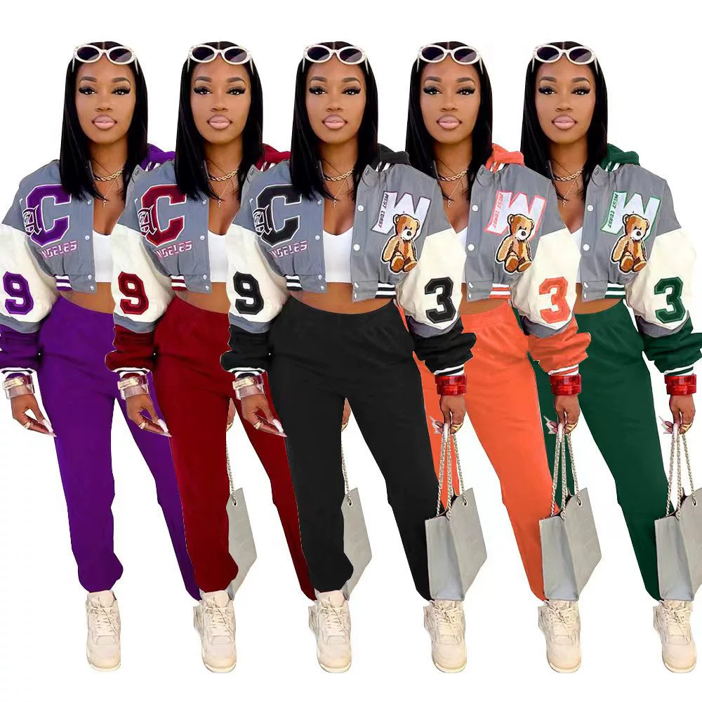 Completo da 3 pezzi con giacca da baseball di ispirazione africana alla moda (senza cappuccio): abbigliamento da strada elegante e versatile per uomo e donna_voghion.com