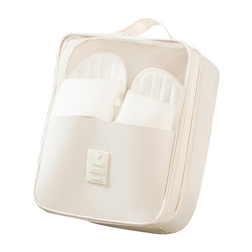 New waterproof travel storage shoe bag Foldable three-layer shoe storage bag Outing travel shoe bag