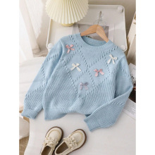 Y 30722 Girls' floral knit set Ůͯ������֯�׿羳����ͨ
