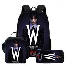 星期三第二季背包餐包笔袋三件套 Wednesday Season 2双肩书包