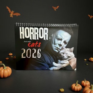 �羳��Ʒ Horror & Cats 2026 Wall Calendar 2026 ؈��ֲ��՚v