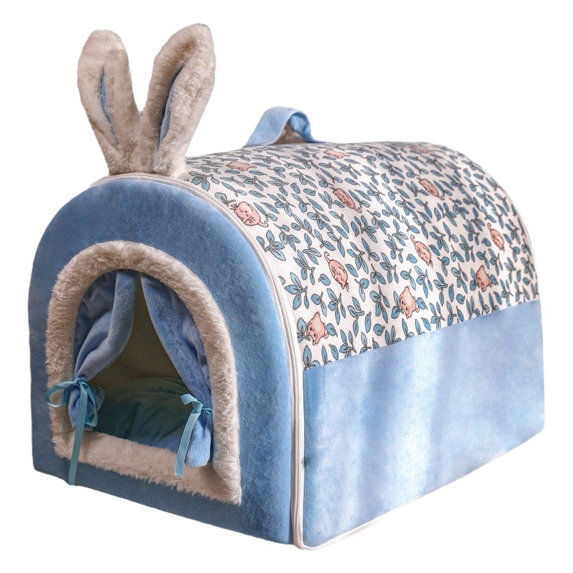 Perrera extraíble y lavable cuatro estaciones universal medio y pequeño perro de peluche perro casa gato nido invierno cálido mascotas suministros al por mayor