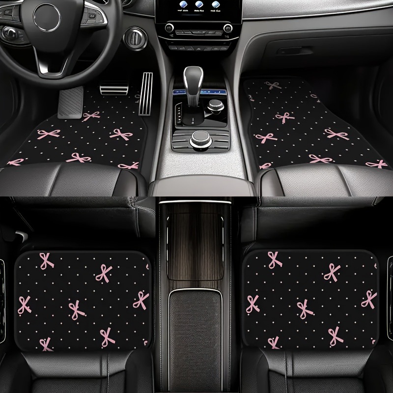 Cross-Border Best-Selling Cartoon Crystal Velvet Car Floor Mats, Stain-Resistant, Wear-Resistant, Easy to Care For, Universal Four-Piece Set of Car Floor Mats