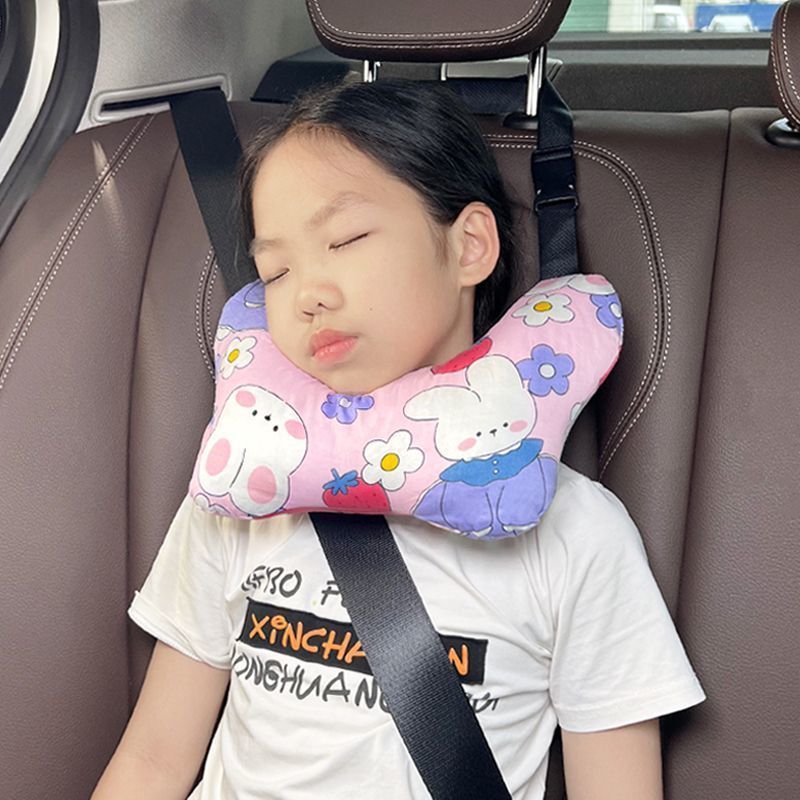 Children's Car Headrest Cartoon Car Sleeping Pillow Dual-Purpose Kids' Car Sleeping Gadget In-Car Supplies