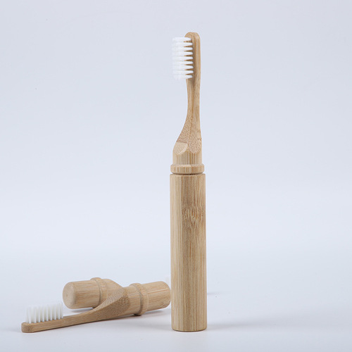  New Bamboo Tube Toothbrush Travel Toothbrush Sleeve Toothbrush Bamboo Tube Bamboo Toothbrush Wenyang Bamboo Toothbrush Daily Necessities