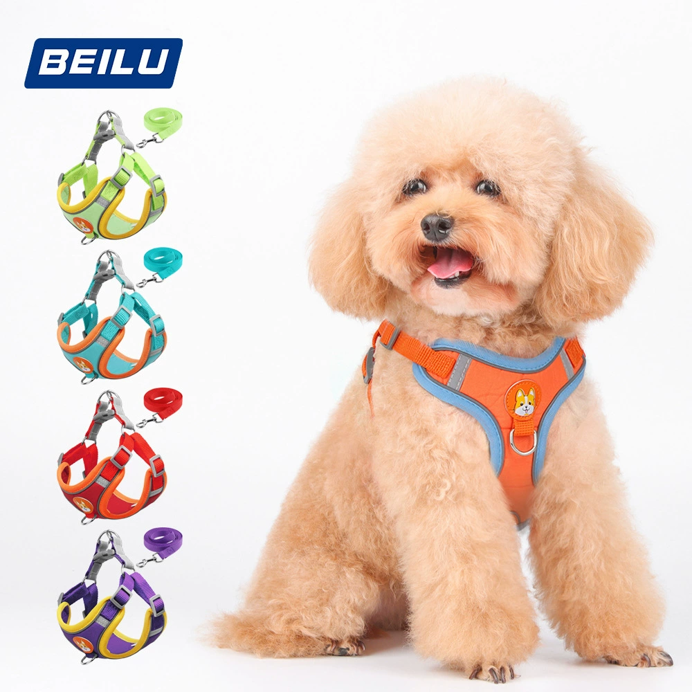 Tiktok горячая Распродажа нагрудный жилет для домашних животных ремень для собак маленькая собака прогулочная веревка оптом Светоотражающий Поводок для собак