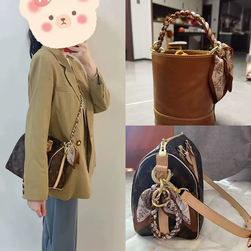 Изменяемая сумка, короткие ремни через плечо, плетёные аксессуары, DIY