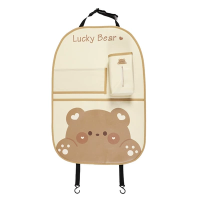 Chair back anti-kick pad Anti-Kick Pad Cartoon Print - chubby-bear-storage-style-c