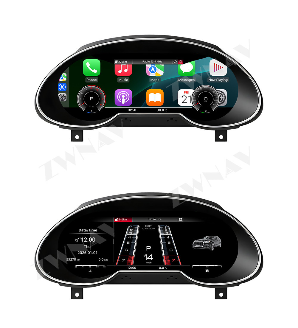 Suitable for 2009-2018 Audi Q5, upgraded full LCD instrument cluster, multifunctional car mileage and speedometer