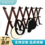 可伸缩墙上多功能实木衣架