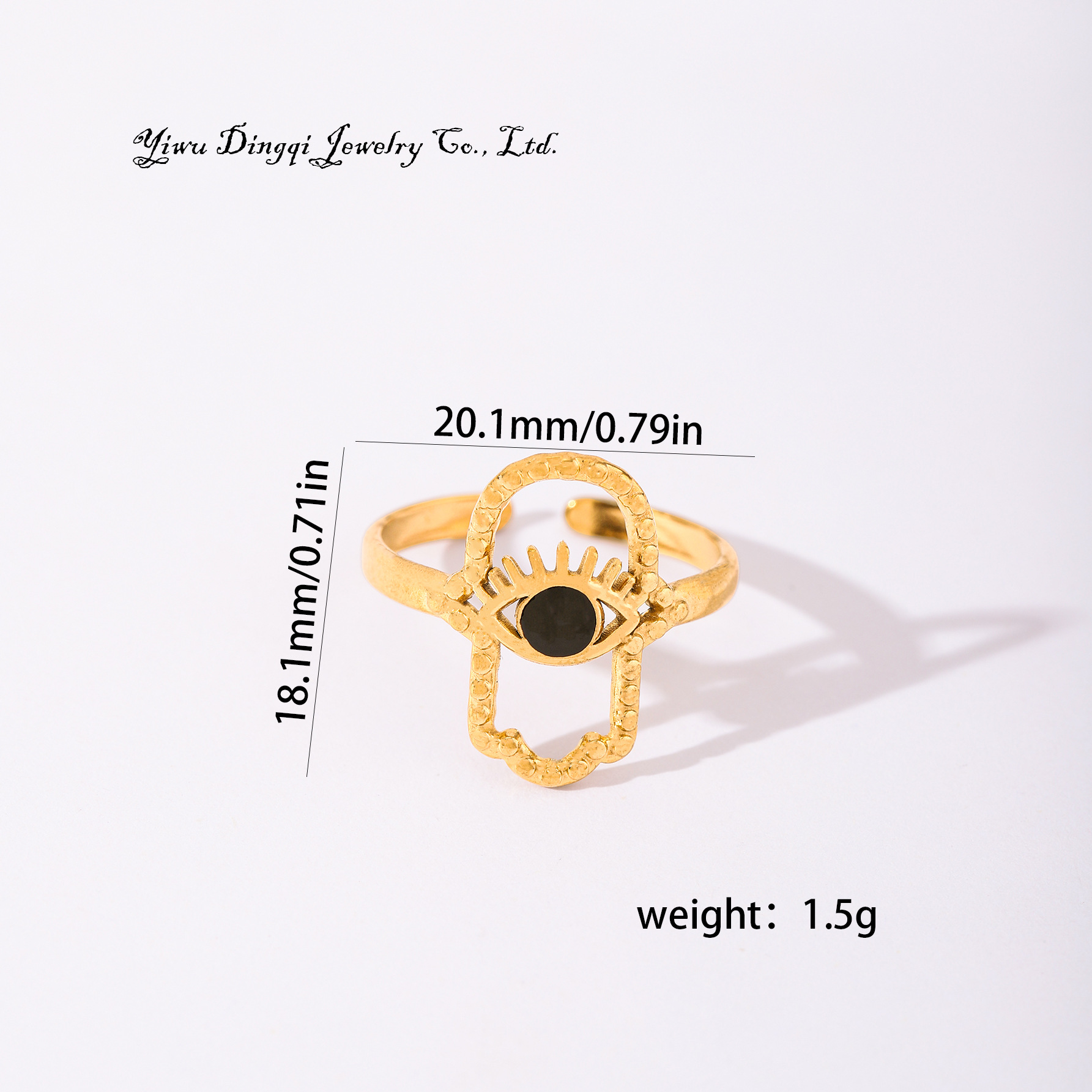 Stainless Steel Turquoise Open Ring Geometric Designer Style_voghion.com
