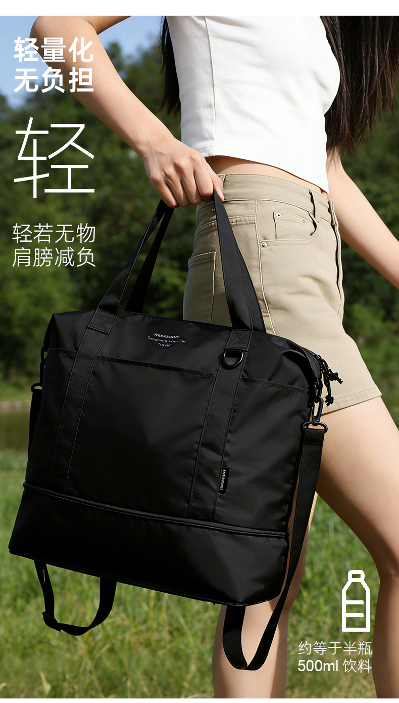 Cross-border Foreign Trade Large-capacity Expandable Trolley Case Luggage Bag Single-shoulder Lightweight Multifunctional Travel Storage Bag