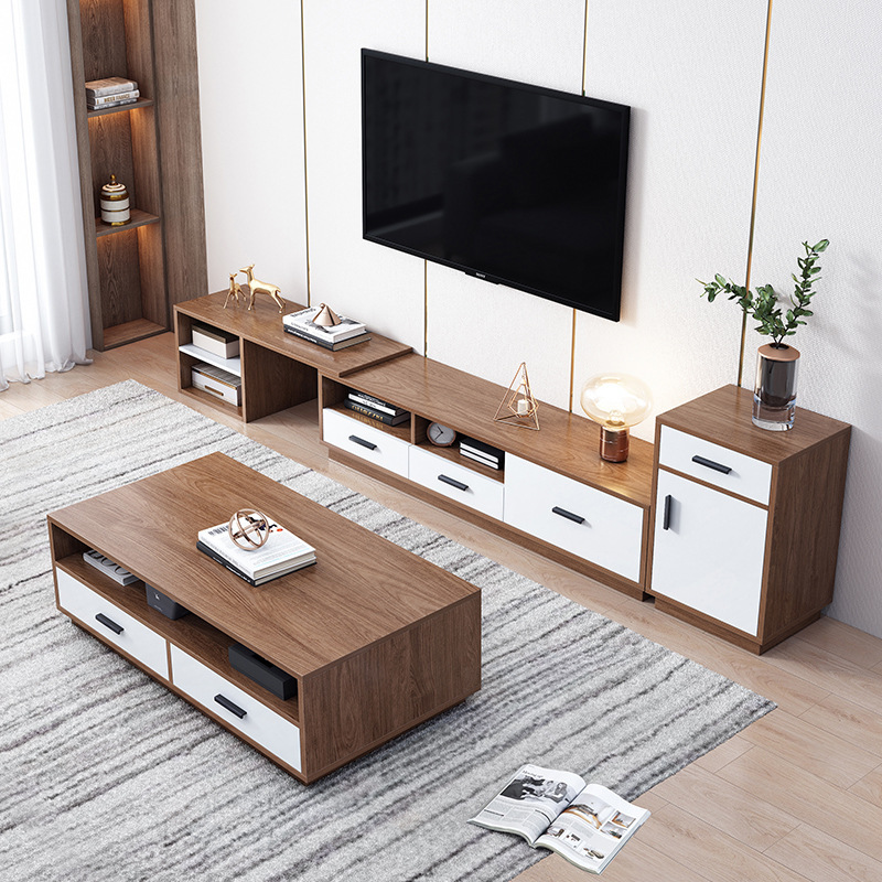 电视柜茶几组合桌简约现代小户型客厅简易墙柜北欧经济型电视柜