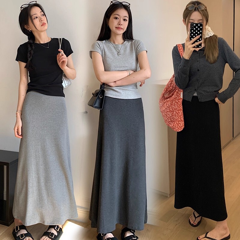 Maternity Skirt, Summer Fashion, No Belly Support, Slim Fit, Hip-Hugging Skirt, Does Not Tighten the Belly, Casual Maternity Long Skirt, Summer Wear