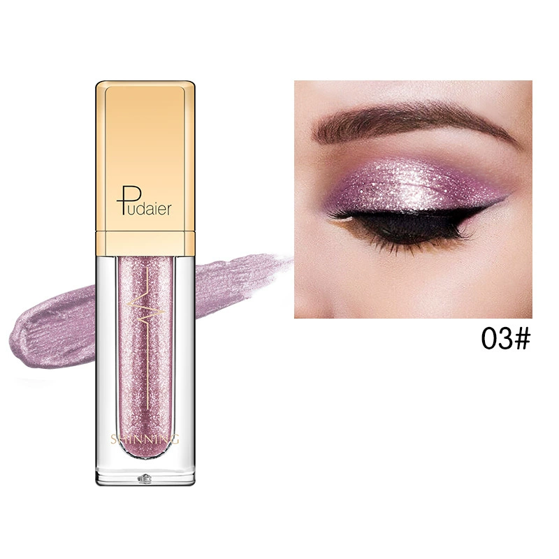 Палетка теней для век Pudaier 18-цвет Diamond Shine Liquid Glitter Powder - жемчужный блеск монохромная палитра