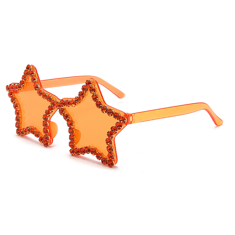 PC, UV400 Protection Lens Material Retro Star PC UV400 Protection Polygon Full Frame Women's Sunglasses