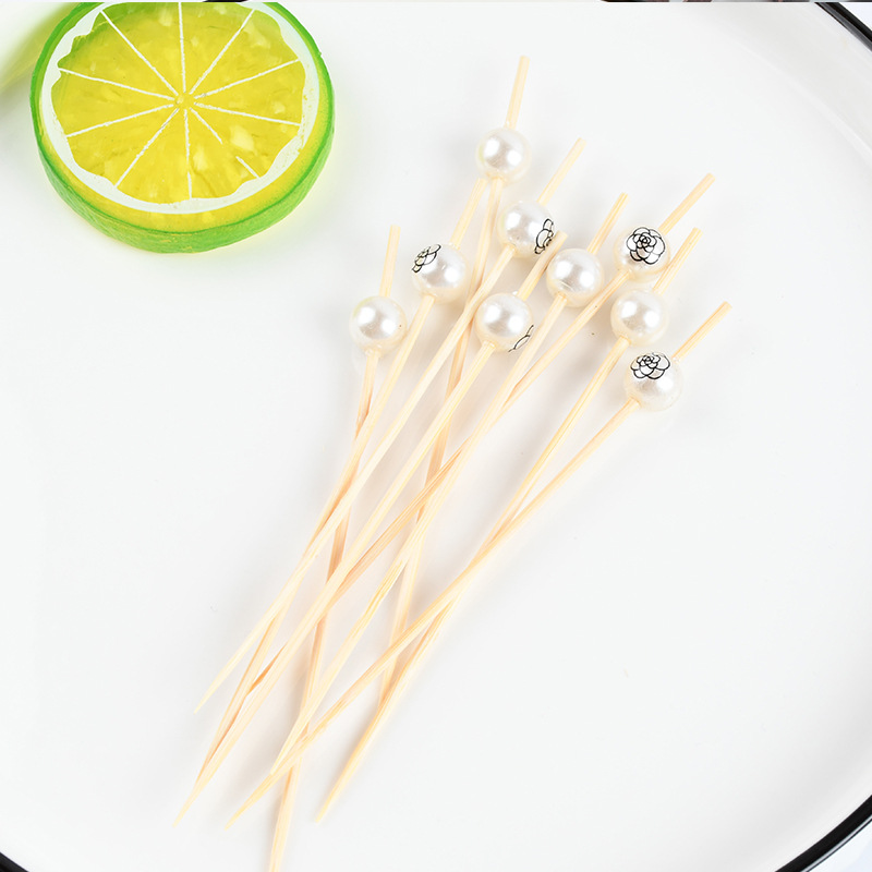 Bar de perlas blancas marca de cóctel marca de bambú marca de fruta creativa mayorista marca de fruta creativa marca de fruta