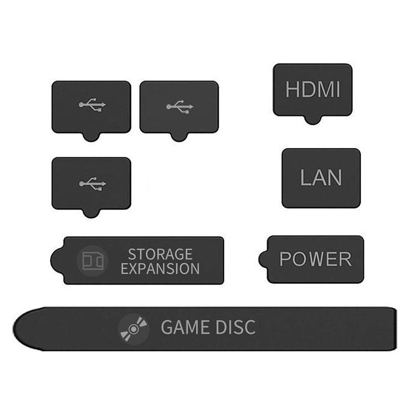 XBOX シリーズ SX コンソール防塵セット HDMI 8 ピース防塵プラグ防塵ネットに適しています。|undefined
