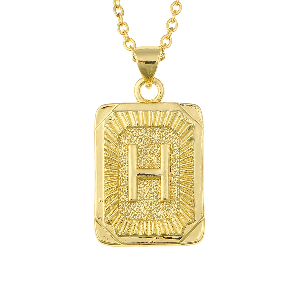 Fashion 26 English Letter Copper Necklace