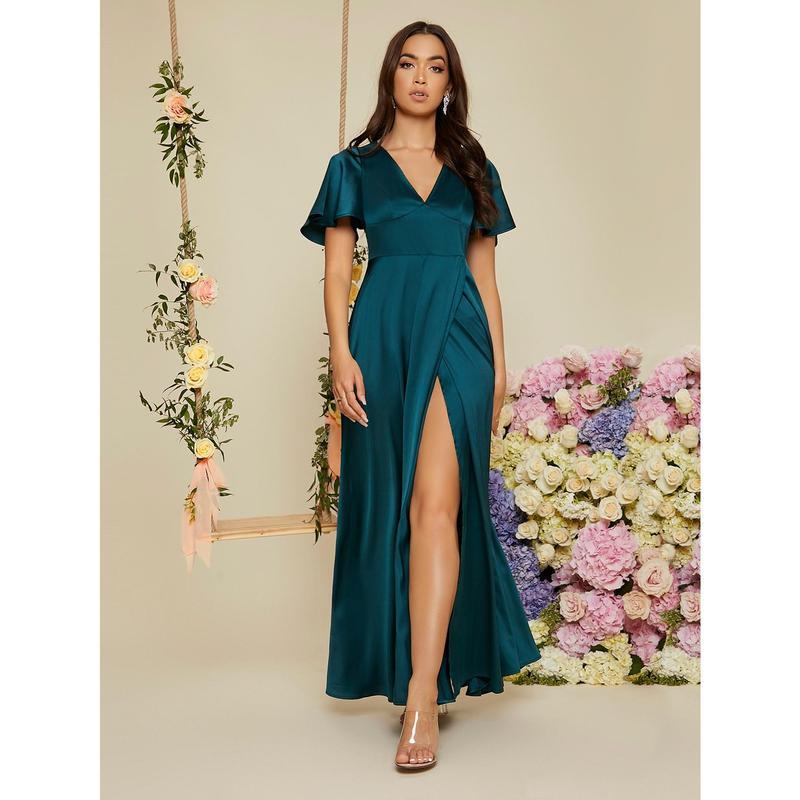 T9589 Aliexpress Amazon nuevo accesorios de vestido de boda transfronterizo manga elegante borde satén