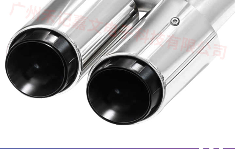 Suitable for Porsche Cayenne 15-17 Exhaust Pipe Three-Layer Gts Modified Stainless Steel Round Tail Throat Muffler Tail Mouth