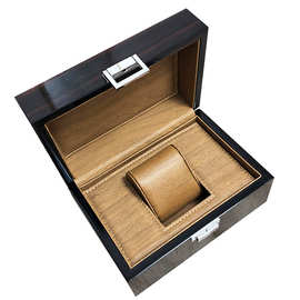 手表盒子木质烤漆收纳饰品盒带锁简约珠宝收藏男士包装礼盒1