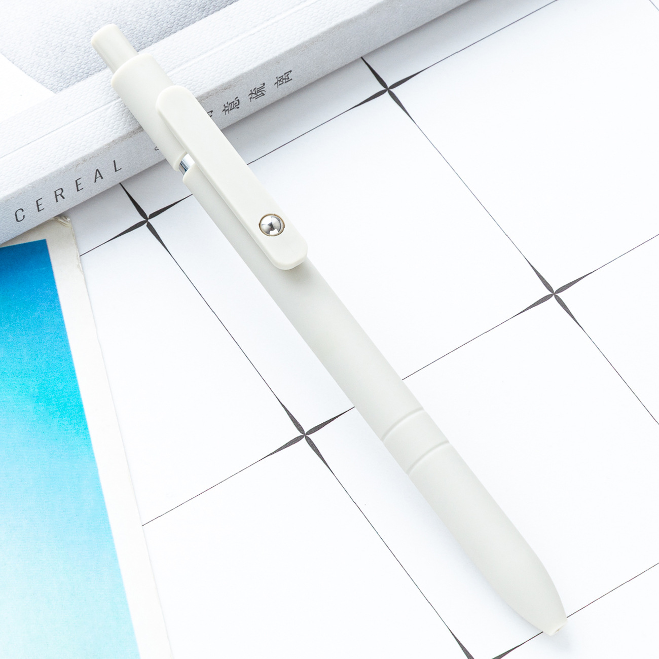 Nuevo bolígrafo neutro de color Morandi puede imprimir logotipo estudiantil papelería bolígrafo de plástico publicitario bolígrafo regalo