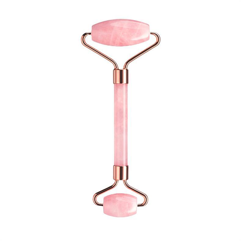 Amazon Pembe Kristal Jade Çift Başlı Masaj Rulörü Kalp Şekli Kazıyıcı Özel Masaj Kazıyıcı Taş Stokta