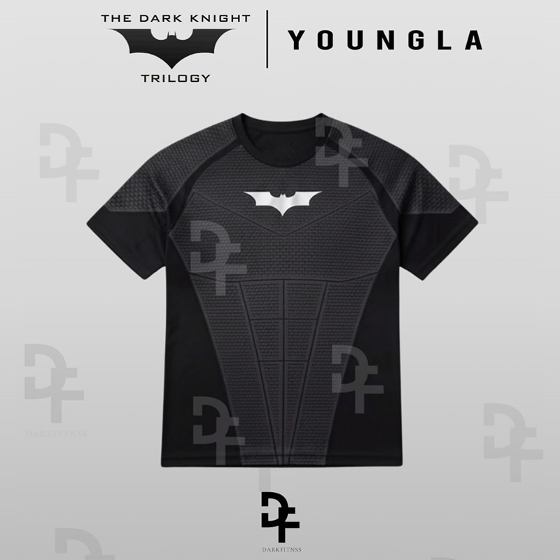 Youngla Co-Branded Superman Muscle Fitness Clothing Men's Sports Quick-Drying Printed Short-Sleeved Summer Tight-Fitting T-Shirt Men's Clothing