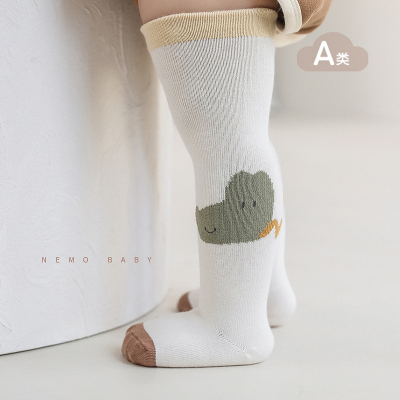 2023 otoño nuevo bebé recién nacido calcetines boca suelta sin hueso pierna alta calcetines de algodón bebé calcetines largos