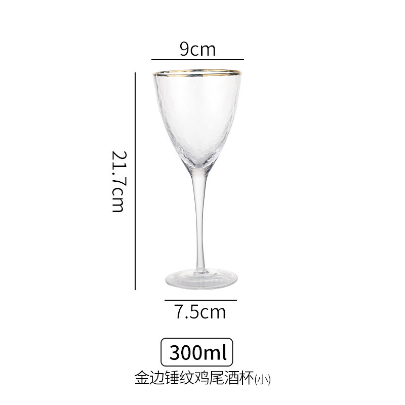 Copa de vidrio con patrón de martillo japonés, copa de vino tinto, copa de vino, copa de burbujas, copa de copa, copa de cóctel, copa de champán