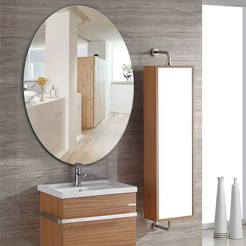 Oval espejo de baño Baño montado en la pared pasta de lavado de cara al por mayor de lavado de manos espejo colgante de pared espejo redondo pieza colgante lavabo