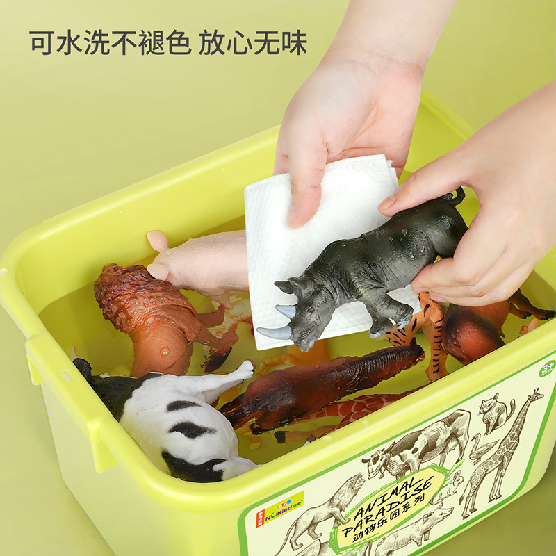 Los niños de simulación modelo animal traje de juguete elefante gorila tigre león hipopótamo Panda granja pequeño animal