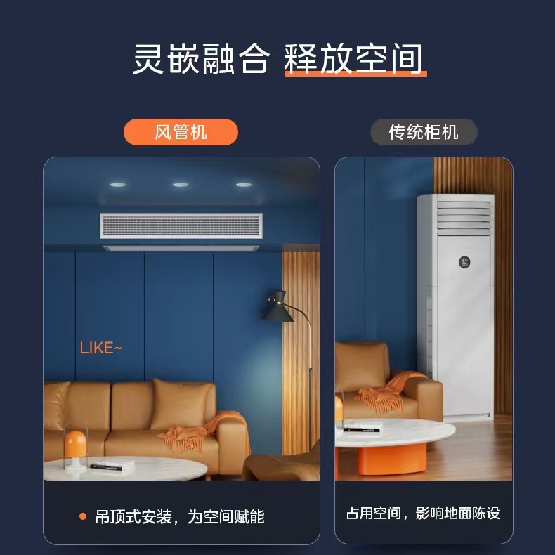 美的中央空调风管机系列KFR-72T2W/B3DN8-GC(1)III一级变频节能