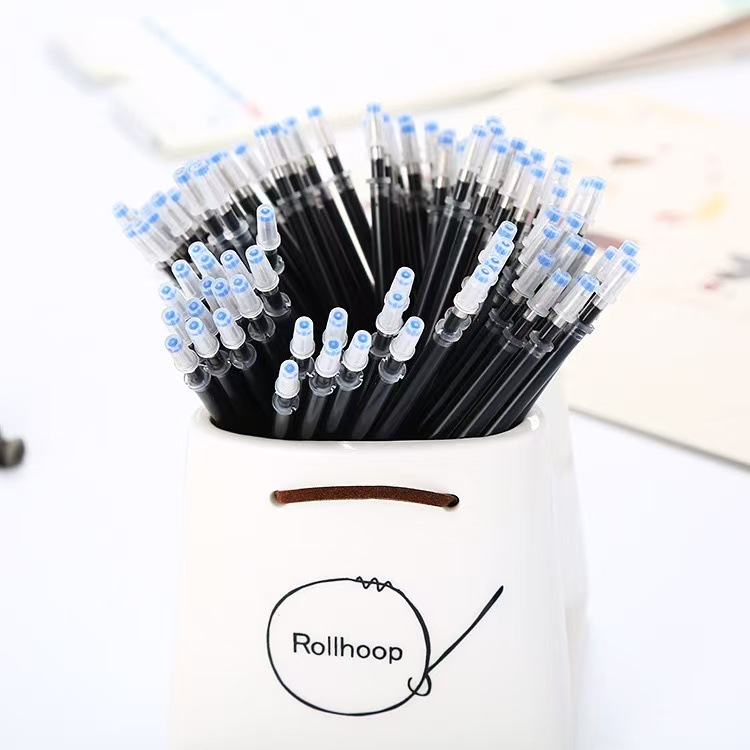 European Standard Ink Round Neutral Pen Refill 0.5mm Full Needle Tube Bullet Pen Refill Black Red Blue Carbon Pen Refill Wholesale