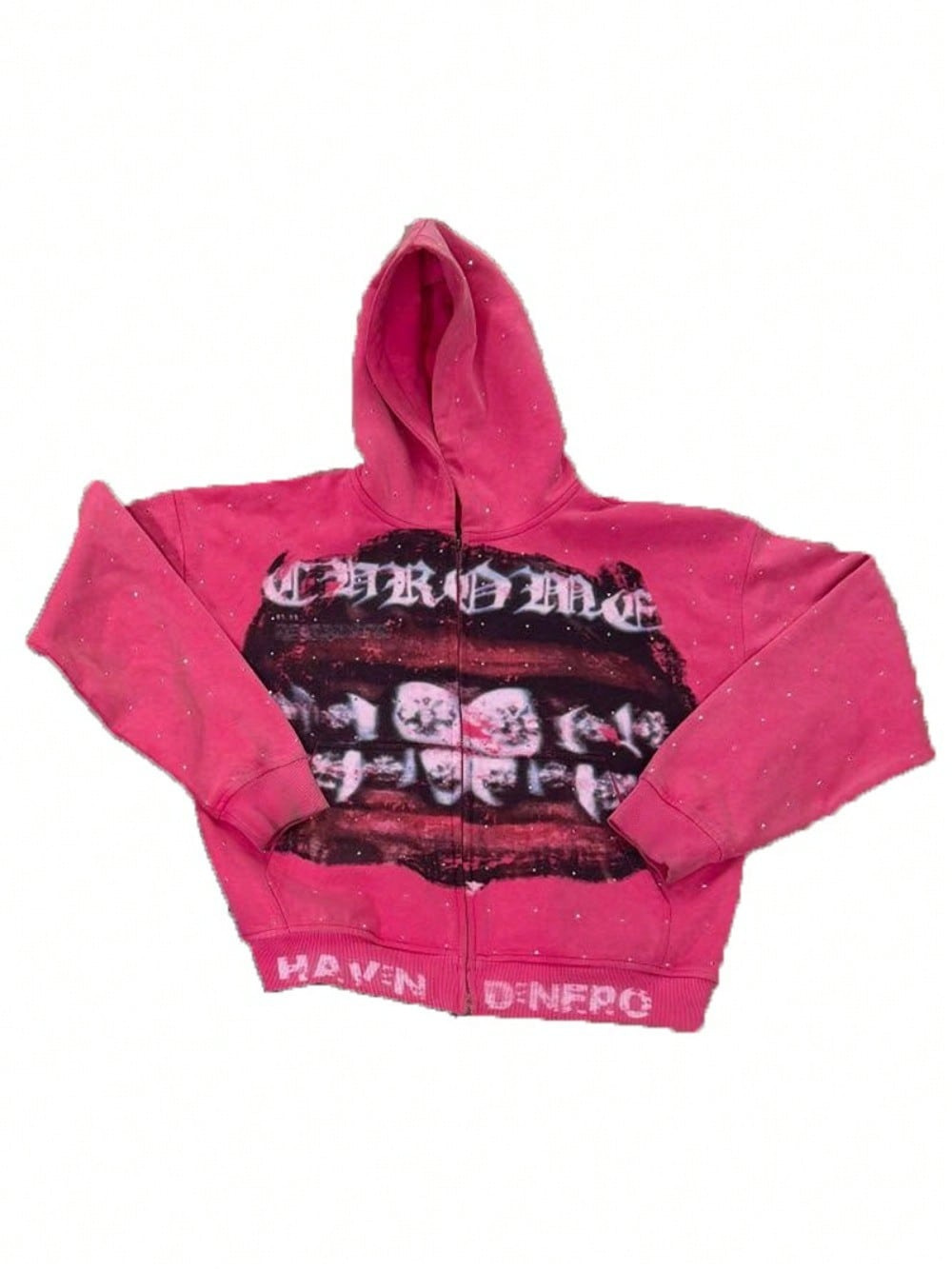 Sudadera con cremallera y capucha unisex estilo urbano estampada_voghion.com