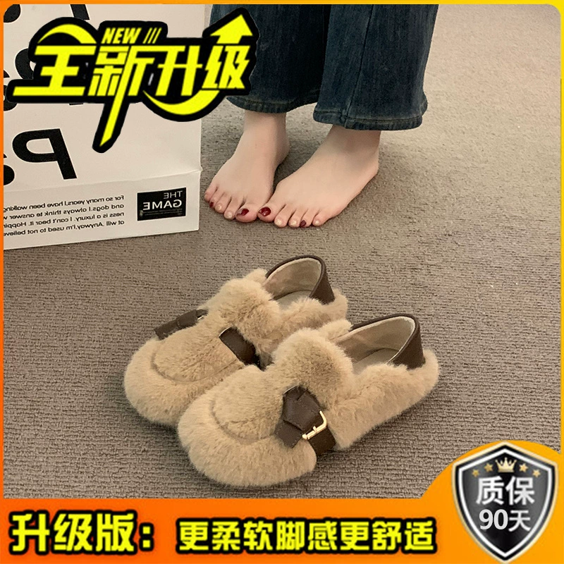 Mao Mao Shoe женские 2024 новые осенне-зимние однотонные Mary Zhen женские туфли, нежные вечерние туфли, парные детские туфли, тканевые (тканевые) туфли