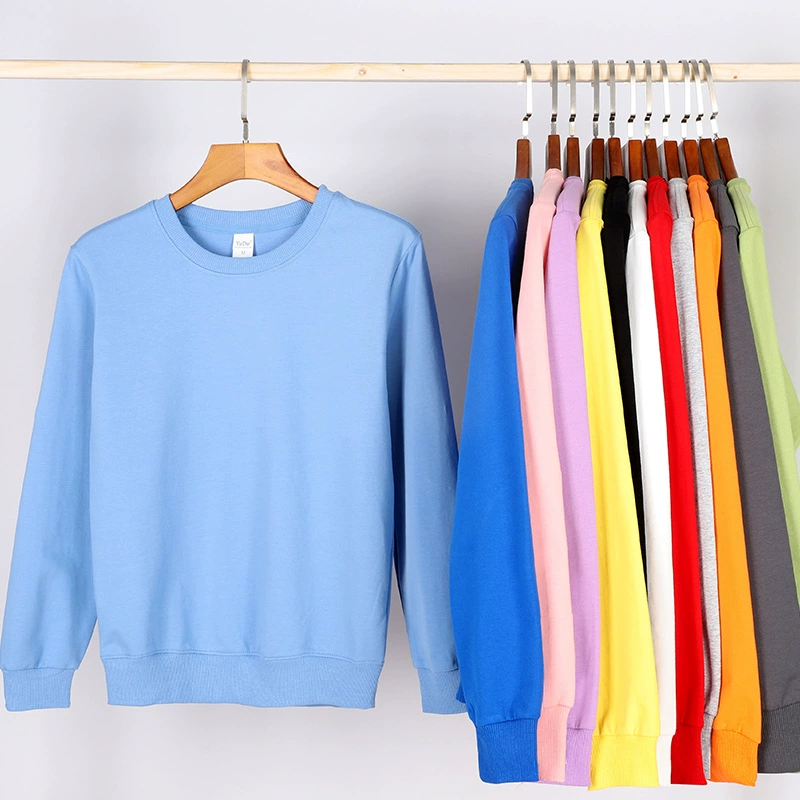 Футболка с круглым вырезом и длинными рукавами, 260 г, из мелкояркой ткани, однотонная, базовый стиль с напечатанным логотипом, модная.