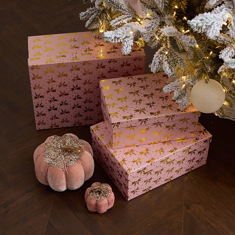 Nuevos productos transfronterizos decoraciones de Navidad cajas de regalos paquetes de regalos cabeza de pila cajas vacías cajas de embalaje de vacaciones diseño de escena