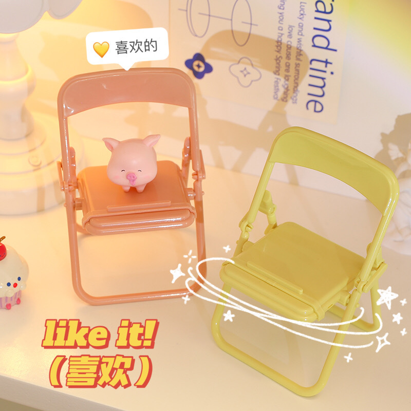 Dibujos animados plegable simple chica corazón teléfono móvil soporte tableta reloj transmisión en vivo simple soporte de fotos portátil