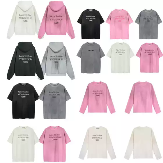 Foreign trade 25FW European and American street AC retro washing, making old printed letters hooded round neck hoodie, men's and women's couple trend