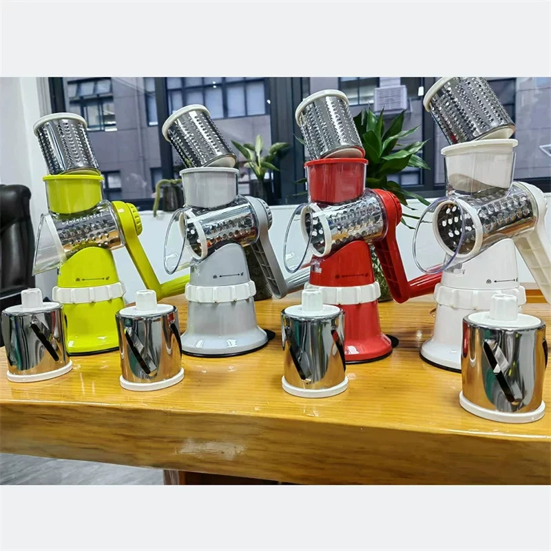 Cross-border new kitchen cutter multi-function manual cutter vegetable cutter vegetable cutter three-in-one hand-shake slice grater