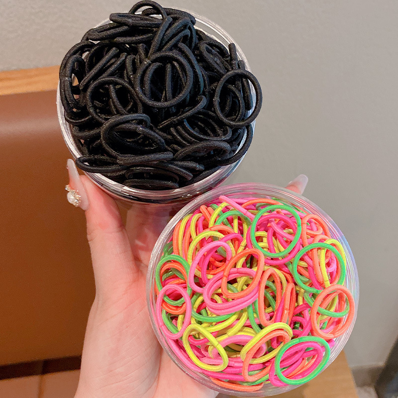 Banda de goma para niños no daña cabello de niña bebé elástico pulgar anillo para el cabello de bebé cuerda de la cabeza banda de goma adornamiento para el cabello